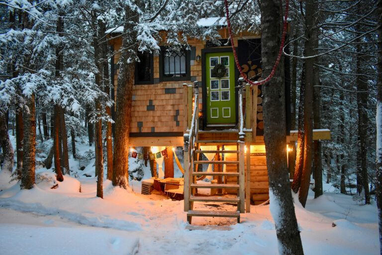 Winter Treehouse Arrival 768x512