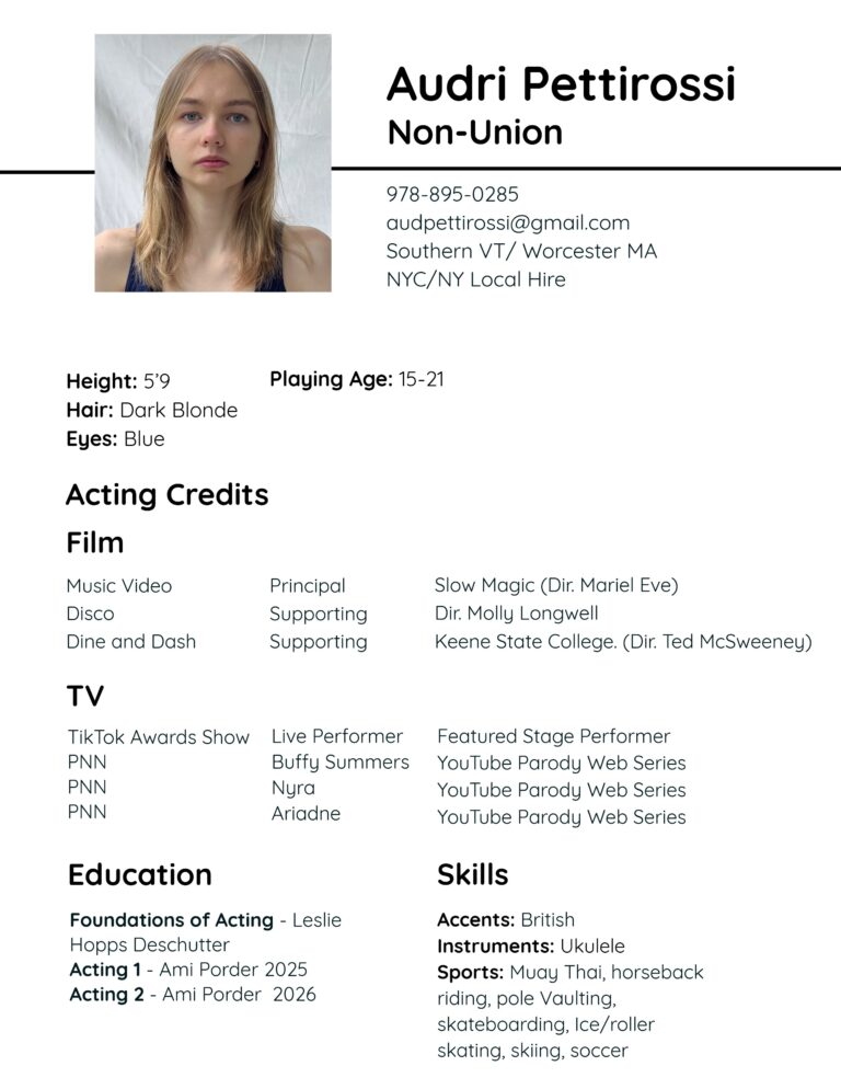 Acting Resume